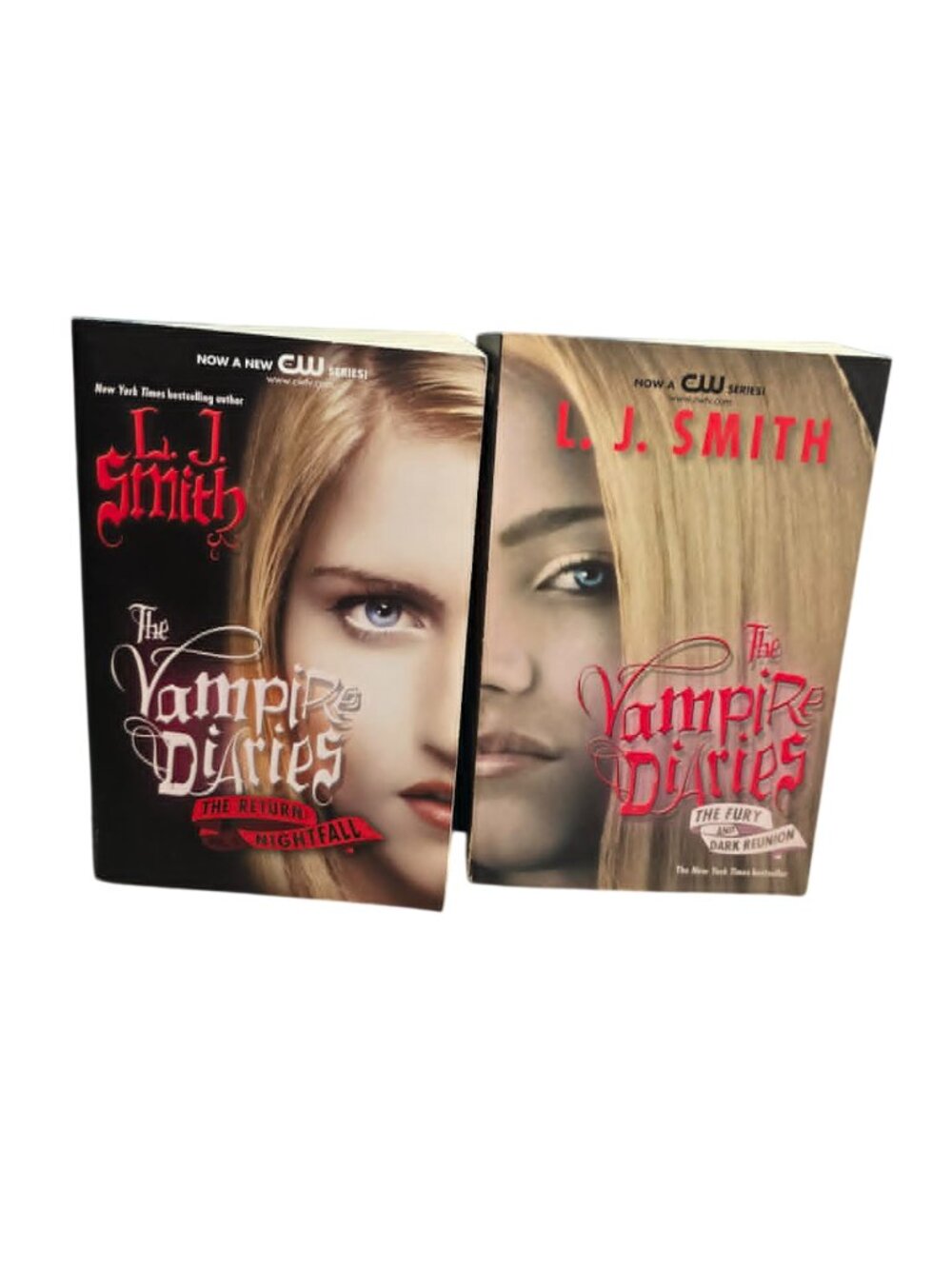 The Vampire Diaries Paperback Book Lot (2) - Nightfall / Fury & Dark Reunion